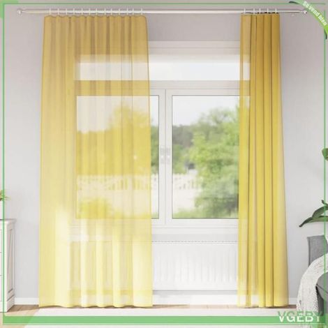 Voilage - FAFEISY - 4102228 - 2 pcs - Jaune - Passe-tringles (1/5)