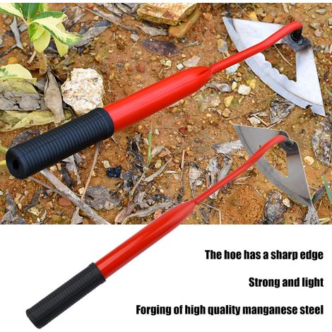 Houe à main en acier, houe de jardin portable en acier pour désherber et ameublir la terre (1/5)
