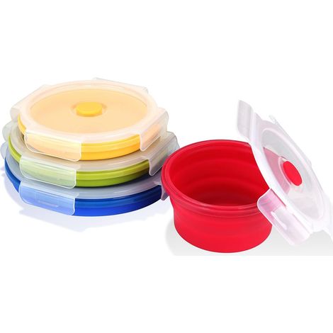 Sac à lunch en silicone, compatible avec le micro-ondes, idéal pour organiser ses repas au travail, à l'école, en pique-nique ou en voyage.-AquaForge (1/5)