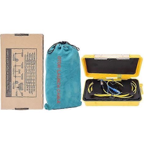 Coffret de lancement fibre optique OTDR SC/UPC-FC/UPC 500M monomode, éliminateur de zone morte pour test de câble, boîtier de renvoi pour mesure de liaison, accessoire professionnel de certification r (1/4)