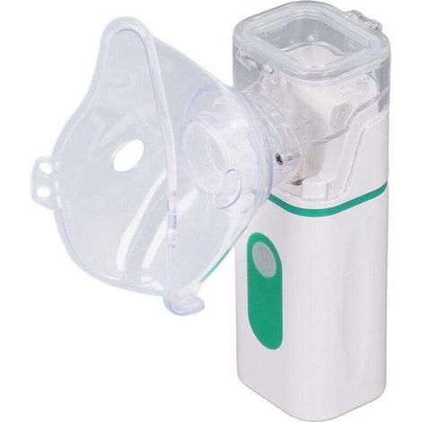 Inhalateur nébuliseur portable, avec embout buccal et masques, aérosol silencieux pour enfants et adultes, idéal pour la maison et les voyages, 1.5w Crezuo (1/4)