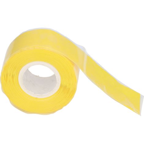 Ruban adhésif 3 mètres étanche silicone auto-fusible, excellente étanchéité pour tuyaux d'eau et flexibles, jaune (1/5)