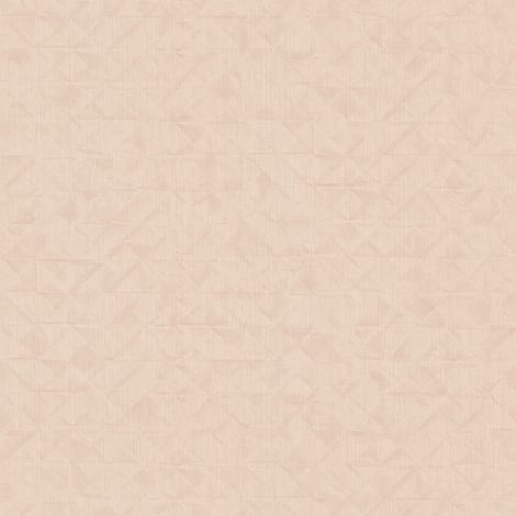 Papier peint graphique rose avec motif | Papier peint intissé uni rose pale pour salon | Tapisserie moderne à motifs géométriques - 10,05 x 0,53 m (1/5)