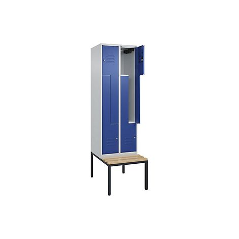 C+P Armadietto a Z Classic PLUS con panca 2 scomparti (1/3)