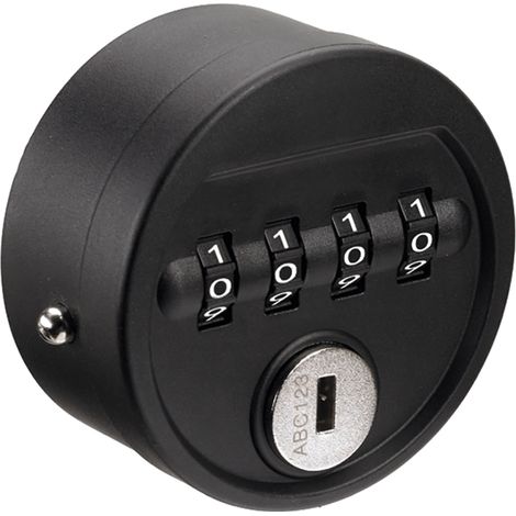 Hettich MB-Zahlenschloss, mit Fixcode, 60 9277854, Kunststoff/Zink schwarz, rechts/links (1/2)