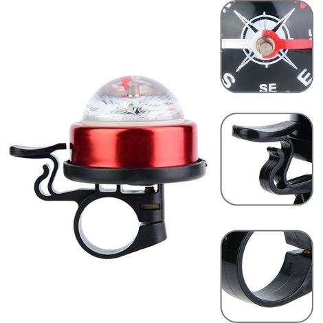 Fahrradklingel Mountainbike-Horn Ring Metall Kunststoff Fahrradalarm Guide Kompass Rot (1/5)