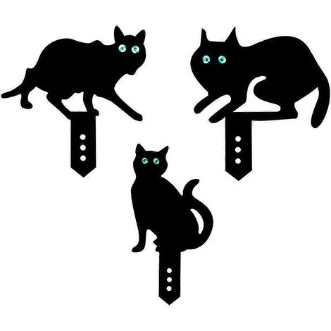 Acryl-Gartenkatze, dekorative Rasenstecker, Schilder für Haus und Garten, katzenförmige Gartendekoration, 3DEF-Gartenaccessoire.