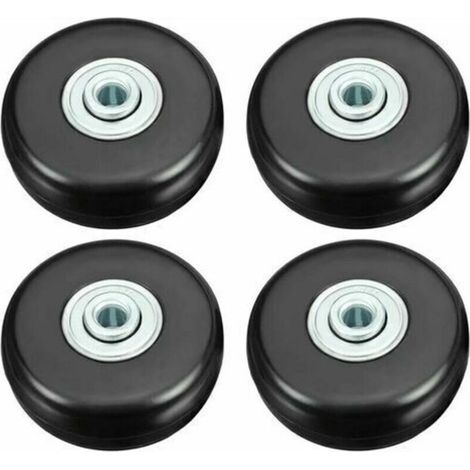 50-mm-Kofferrollen – Geräuscharmes Gummi – Tragkraft bis zu 51 kg – 4er-Pack Lenkrollen – Einfacher Austausch für Gepäck