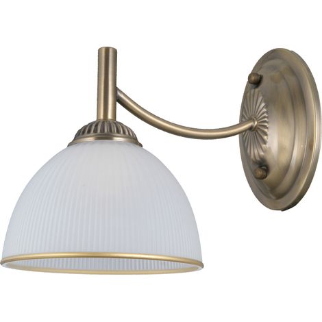 FENER Wandleuchte 1 E27 Antikmessing ITALUX WL-40653-1-ABR-WH (1/2)