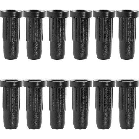 30pcs Manchons de Tige de Roulette en Plastique Noir pour Chaise à roulettes, Prise Ferme et Protection du Sol, Accessoires pour Mobilier de Bureau et Maison (1/5)