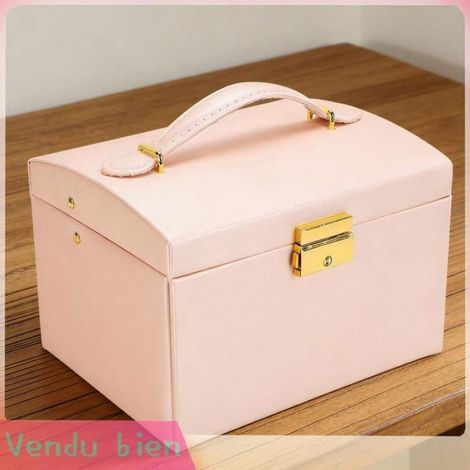 Garosa organisateur de bijoux Boîte à bijoux multifonctionnelle multicouches, grande capacité, organisateur meuble bac Rose Rose (1/4)