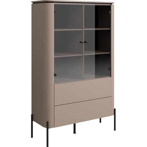 Vaisselier 2 portes 2 tiroirs Junon Taupe (1/5)