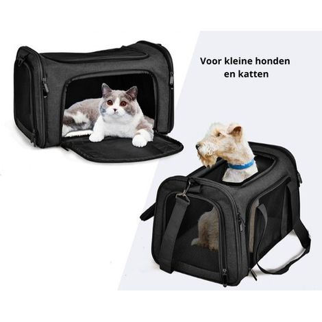 Sac de transport pour petits chiens – Adapté aux voyages en avion – Taille L – Confortable et sécurisé (1/2)