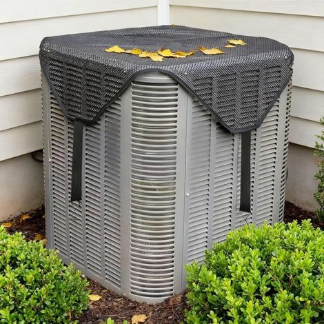 Housse Universelle pour Climatiseur Extérieur,Protecteur Respirant pour Unité de Ventilation et Chauffage,Couvercle Toutes Saisons pour Groupe Frigorifique(81x81CM/32 x32-2Sets) (1/5)