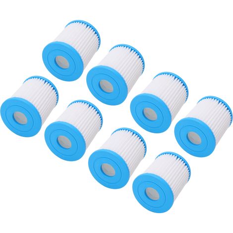 Lot de 8 cartouches filtrantes pour piscine, filtration puissante, polyester résistant et réutilisable. (1/5)