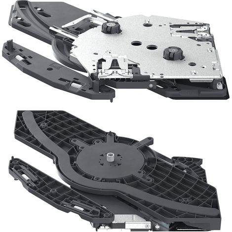Hettich FurnSpin M Rechts Push to Open Silent Unten Set