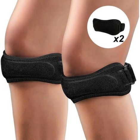 Ginocchiera con imbottitura in silicone per camminare, calcio, basket, ginocchio del saltatore, tennis e squat, stabilizzatore rotuleo unisex