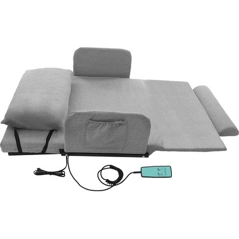 Dossier de lit réglable, élévation électrique, design durable, GRIS CLAIR (1/2)