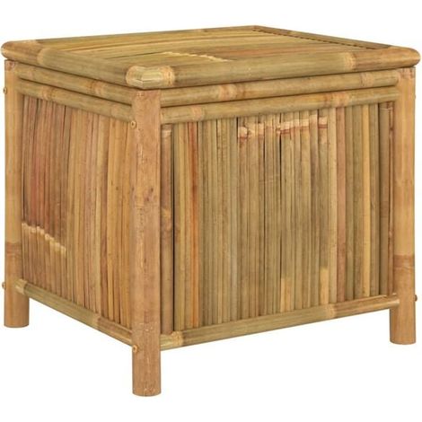 Coffre de rangement de jardin en bambou, 60 x 52 x 55 cm (1/5)