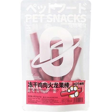 Bâtonnets à mâcher pour nettoyer les dents des chats - Bâtonnets d'herbe naturelle - Friandises dentaires - Bâtonnets de poulet et pitaya (1/5)