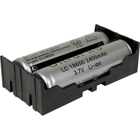 MPD BK-18650-PC4 Batteriehalter 2x 18650 Durchsteckmontage THT (L x B x H) 77.7 x 40.21 x 21.54 mm
