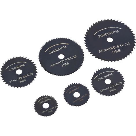 jeu de 1 mini-lames de scie circulaire HSS pour la coupe du bois, du plastique et de l'aluminium (1/5)