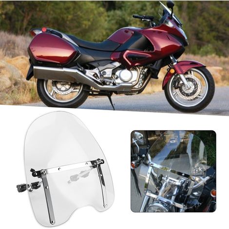 Universelle Motorrad-Windschutzscheibe, 22-25 mm Lenkerbefestigung, passend für Honda, transparent (1/5)