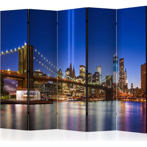 Paravent 5 Volets "Blue New York" 172x225cm (1/2)