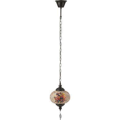 Lampe Suspension Mosaïque "Neal" 18cm Multicolore (1/5)