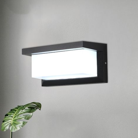 LED Applique Murale Extérieure Détecteur de Mouvement, 18W Éclairage IP65 Étanche Carré Noir Radar Contrôle Lumière pour Entrée, couloir, chemin, patio, balcon, garage, lumière blanche (1/4)