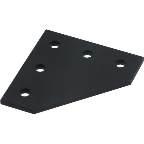 Deying 2020/3030/4040/45 5-Loch-Verbindungsplatte aus Aluminium in L-Form, Modell 2020L, schwarz (1/5)