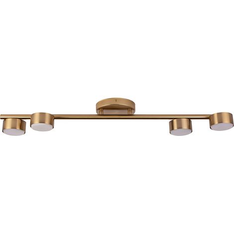 Plafonnier moderne doré PUNTO 4 spots barre GX53 12W Sigma (1/2)