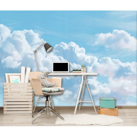 Fototapete Himmel Wolken Natur, für Wohnzimmer und Schlafzimmer, 150 x 105 cm – Komplettset inkl. Kleister & Anleitung (1/5)