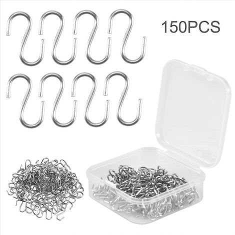 150 mini crochets en S, connecteurs, crochets métalliques en forme de S (1/5)