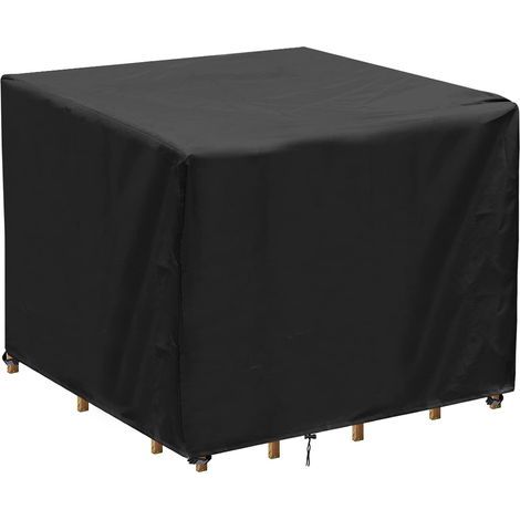 Housse Table de Jardin Carrée, Bache Salon de Jardin Imperméable, Anti-UV,Oxford Tissu Housse de Table Chaise Meubles de Jardin Extérieure (90x90x90cm) (1/5)