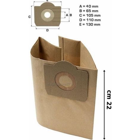 5 SACCHETTI  ASPIRAPOLVERE BIDONE DELTA SPIRE / TREVI / ELECTROLUX / ALDI  RW 15