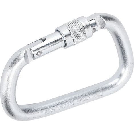Mousqueton en acier carbone 45KN forme D pour rappel, sauvetage et équipement d'escalade