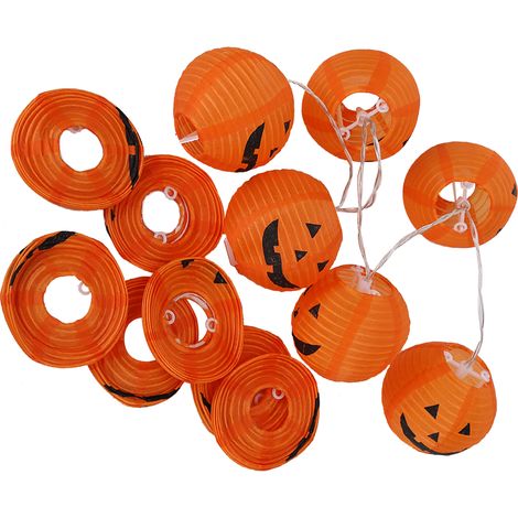 m lange LED-Lichterkette mit Halloween-Kürbislaternen für Partydekoration (1/5)