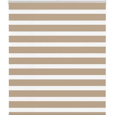 Doppelrollo Sandbraun 120x150 cm Stoffbreite 115,9 cm Polyester