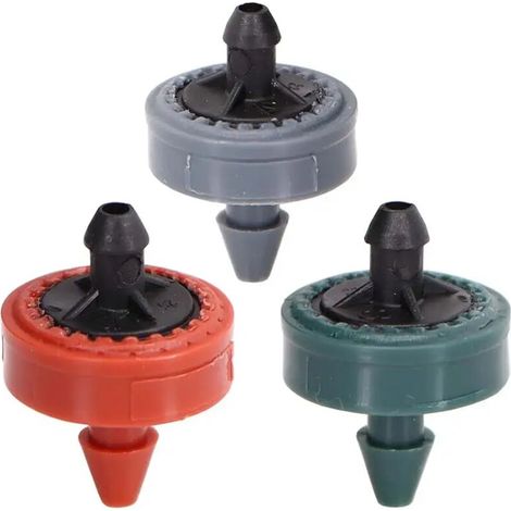 (8 L, 50 pièces) Goutteur d'irrigation goutte à goutte à compensation automatique pour pelouse, à débit stable et à pression stable. Durable, compact et flexible.