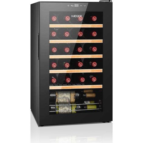 HAEGER Vinoteca Chateaux 24-24 Bouteilles, lumière intérieure, 6º C - 20º C, Silencieux, Panneau tactile de de control