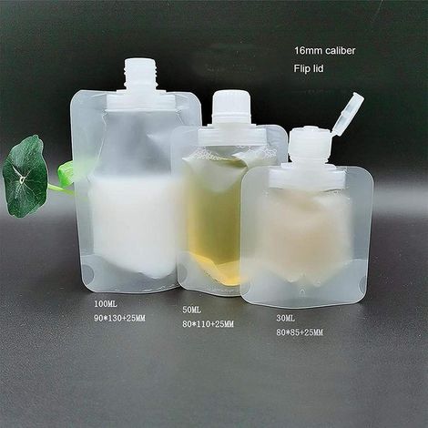 Lot de 12 sacs d'emballage vides, transparents et faciles à transporter, pour liquides. (1/5)