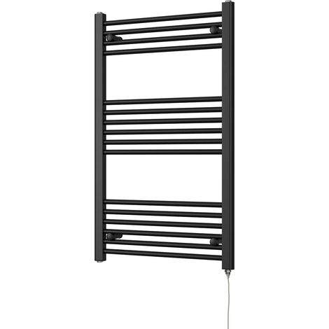 Zennor - Black Electric Towel Rail H1000mm x W600mm Straight 500w Standard (1/3)