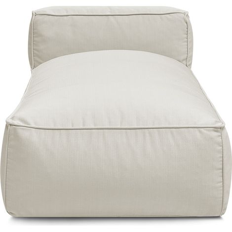 BOBOCHIC - Méridienne sans accoudoir pour canapé de jardin modulable GIULIA avec bâche de protection Beige (1/5)