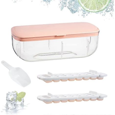 Bac à glaçons en silicone avec couvercle, boîte à glaçons, moule à glaçons Anyingkai, bacs à glaçons avec couvercle, bac à glaçons réutilisable, moule à glaçons en silicone, BPA (1/5)
