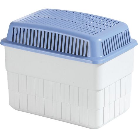 WENKO Feuchtigkeitskiller 2 kg Set mit 1x2 kg Nachfüller, Raumentfeuchter, Weiß, Polypropylen grau blau (1/5)