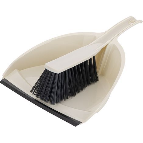 Bürste mit Kehrschaufel, Plastik, Iris, Creme - BEN