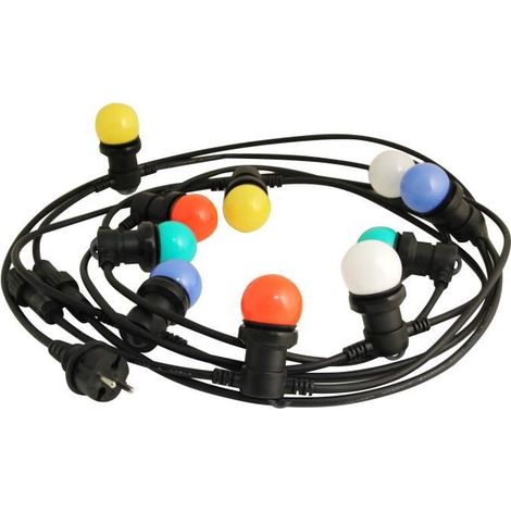 Guirlande - VELAMP - PS063 - 6 m - 10 LEDs multicolores - IP44