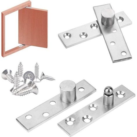 Charnière Pivotante - Acier Inoxydable 304 - Rotation 360° À Roulement À Billes - Pour Porte Intérieure Extérieure - 2 Pièces (1/5)