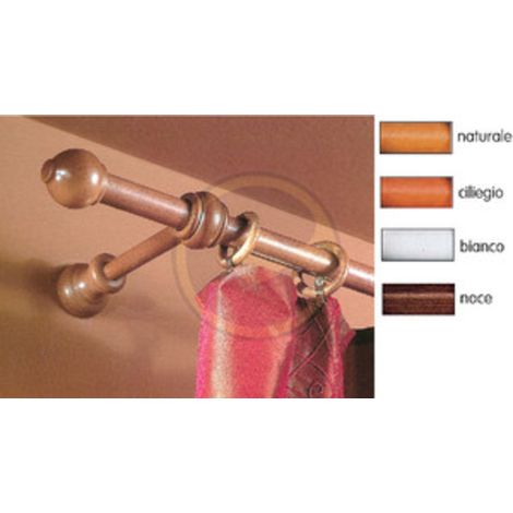 1PZ BASTONE A STRAPPO D 23 MM CILIEGIO 160 CM CON SUPPORTO (1/2)